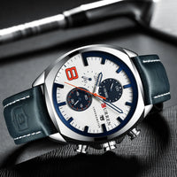CURREN Luxury Brand Design Men's Quartz Watch with 3 Sub-dials Chronograph Date Casual Sports Wristwatch Gift for Him