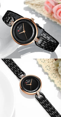 Women Watch CURREN Luxury Brand Fashion Casual Ladies Quartz Wristwatch Rose Gold Stainless Steel Mesh Dress Clock For Girl