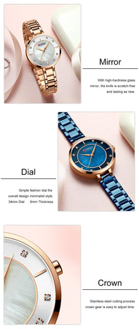 CURREN Women Watches Luxury Brand Fashion Casual Ladies Watch Women Quartz Diamond Lady Bracelet Wrist Watches For Women