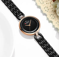 Women Watch CURREN Luxury Brand Fashion Casual Ladies Quartz Wristwatch Rose Gold Stainless Steel Mesh Dress Clock For Girl