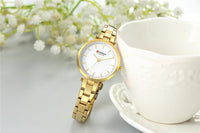 CURREN Women Fashion Watch Creative Lady Casual Watches Stainless Steel Band Stylish Desgin Blue Quartz Watch for Female