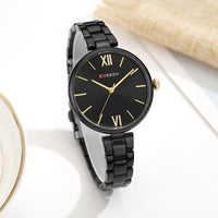 CURREN 9017 New Women Watches Luxury Brand Watch Rose Gold Women Quartz Clock Creative Wood Pattern Dial Fashion Wristwatch
