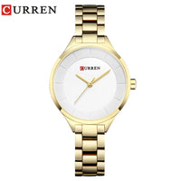 Curren 9015 Women Watches Luxury Gold Black Full Steel Dress Jewelry Quartz Watch Ladies Fashion Elegant Clock Relogio Feminino