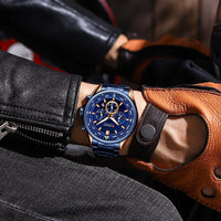 CURREN Luxury Brand Watches for Men Casual Sporty Quartz Wristwatch with 316 Stainless Steel Band Chronograph Clock Male Silver