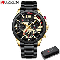 CURREN Casual Business Chronograph Waterproof Stainless Steel Watch Mens New Luxury Fashion Quartz Men Wristwatch часы мужские