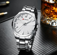 Watches For Men CURREN Luxury Branded Stainless Steel Fashion Business Mens Watch Quartz Wristwatch Man Clock Waterproof Relogio