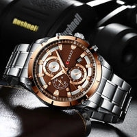 CURREN Mens Watches Fashion Top Brand Luxury Business Automatic Date Watch Men Casual Waterproof Watch Relogio Masculino+Box