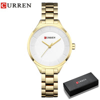 Curren 9015 Women Watches Luxury Gold Black Full Steel Dress Jewelry Quartz Watch Ladies Fashion Elegant Clock Relogio Feminino