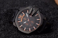 Curren Mens Watches Top Brand Luxury Gold Big Dial Man Quartz Watch Leather Strap Outdoor Casual Sport Wristwatch Male Clock
