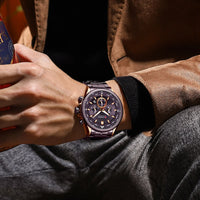 CURREN Luxury Brand Watches for Men Casual Sporty Quartz Wristwatch with 316 Stainless Steel Band Chronograph Clock Male Silver