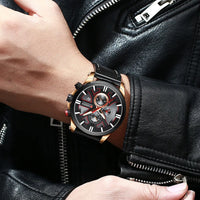 CURREN Brand Chronograph Sports Men's Watch Quartz Clock Leather Men's Luminous Watch Calendar Clock Relogio Masculino