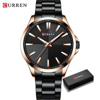 Watches For Men CURREN Luxury Branded Stainless Steel Fashion Business Mens Watch Quartz Wristwatch Man Clock Waterproof Relogio