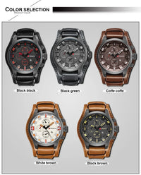 CURREN Top Brand Luxury Mens Watches Male Clocks Date Sport Military Clock Leather Strap Quartz Business Men Watch Gift 8225