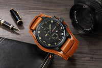 CURREN Top Brand Luxury Mens Watches Male Clocks Date Sport Military Clock Leather Strap Quartz Business Men Watch Gift 8225