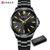 Watches For Men CURREN Luxury Branded Stainless Steel Fashion Business Mens Watch Quartz Wristwatch Man Clock Waterproof Relogio