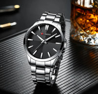Watches For Men CURREN Luxury Branded Stainless Steel Fashion Business Mens Watch Quartz Wristwatch Man Clock Waterproof Relogio