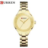 Curren 9015 Women Watches Luxury Gold Black Full Steel Dress Jewelry Quartz Watch Ladies Fashion Elegant Clock Relogio Feminino