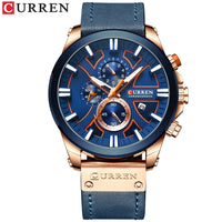 CURREN Brand Chronograph Sports Men's Watch Quartz Clock Leather Men's Luminous Watch Calendar Clock Relogio Masculino