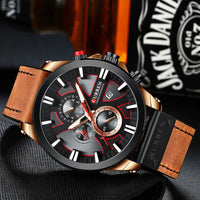 CURREN Brand Chronograph Sports Men's Watch Quartz Clock Leather Men's Luminous Watch Calendar Clock Relogio Masculino