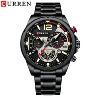 CURREN Casual Business Chronograph Waterproof Stainless Steel Watch Mens New Luxury Fashion Quartz Men Wristwatch часы мужские