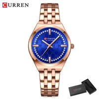CURREN Luxury Women Watches Fashion Casual FemaleLadies Stainless Steel Quartz Wristwatches Life Waterproof Girlfriend Gift