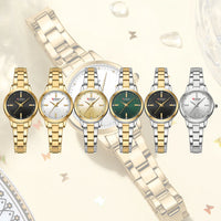 CURREN-Women's Simple Dial Wristwatch, Elegant and Charming Bracelet Quart Watches for Lady, Fashion Brand