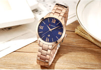 CURREN 9007 Fashion Women Quartz Watch Waterproof Minimalist Calendar Wristwatch with Roman Numerals