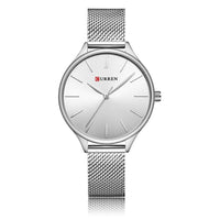 CURREN Fashion Women Watch Top Brand Luxury Ladies Girl Wristwatch Silver Stainless Steel Bracelet Classic Female Clock 9024