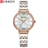CURREN Fashion Women Watch Top Brand Luxury Lady Girl Wristwatch Original Stainless Steel Bracelet Classic Female Clock 9087
