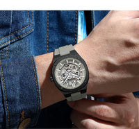CURREN Watch for Men Automatic Mechanical Original Waterproof Silicone Strap Luminous Business Fashion clock