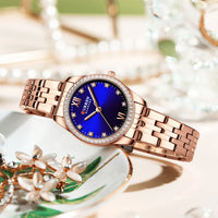 CURREN Top Brand Ladies Watch Elegant Stainless Steel Bracelet Simple Waterproof Ladies Business Watch Relogio Feminino