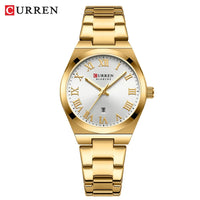 CURREN Women Watch Top Brand Luxury Lady Girl Wristwatch Elegant Stainless Steel Bracelet Waterproof Casual Female Clock 9095