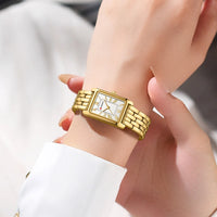 CURREN Fashion Rectangle Women Watches Ladies Stainless Steel Strap Quartz Wristwatches Reloj Mujer
