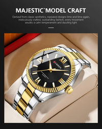 CURREN 8453 Men's Quartz Watches Fashion Elegant Simple White Clock Stainless Steel Strap Wristwatch for Male Gift
