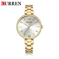 CURREN Fashion Women Watches Top Brand Luxury Lady Girl Wristwatch Rose Gold Stainless Steel Bracelet Classic Female Clock 9017