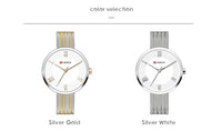 CURREN 9020 Small Dial Quartz Watch for Ladies, Waterproof Elegant Mesh Strap Fashion Wristwatch