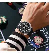 CURREN Men's Watch New Luxury Quartz Clock Original Silicone Sports Multi Functional Waterproof Luminous Date Timer Wrist Watch