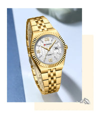 CURREN Women's Watch Analog Quartz Waterproof Ladies Wrist Watches with Date Dainty Fashion Luxury Stainless Steel Watch