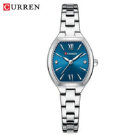 CURREN Simple Quartz Watch for Women Luxury Vintage Wristwatch Luminous Hands Stainless Steel Bracelet Women's Dress Watch