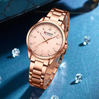 CURREN Simple Women Bracelet Luminous Quartz Watches For Ladies Sports Round Waterproof Business Wristwatch Relogio Feminino