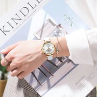 CURREN 9079 Elegant Women's Quartz Watch Fashion Casual Leather Strap Waterproof Clock Business Lady Watch Gift Reloj Mujer