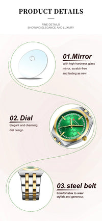 CURREN 9096 Women Watch Luxury Elegant Quartz Wristwatch with 32mm Dial Rhinestone Stainless Steel Band Ladies Gift Reloj Mujer