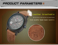 CURREN 8139 Men's Water-resistant Men's Quartz Watch Neutral-style Watch with Small Dial, Matte Genuine Leather Strap