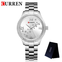 CURREN New Fashion Women Watches Top Brand Luxury Lady Girl Wristwatch Black Stainless Steel Bracelet Female Clock Gift 9009