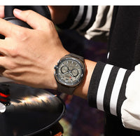 CURREN 8502 Brand New Quartz Watches for Men Chronograph Calendar Luminous Sport 30M Waterproof Silicone Strap Mens Wristwatch