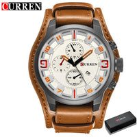 CURREN Top Brand Luxury Mens Watches Male Clocks Date Sport Military Clock Leather Strap Quartz Business Men Watch Gift 8225