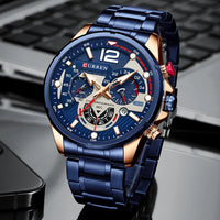 CURREN Casual Business Chronograph Waterproof Stainless Steel Watch Mens New Luxury Fashion Quartz Men Wristwatch часы мужские
