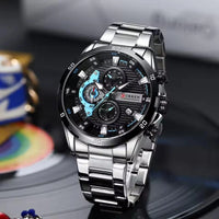 CURREN 8402 Men's Stainless Steel Watch Creative Fashion Luminous Dial with Chronograph Leisure Luxury Men's Watch Reloj Hombre