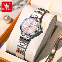 OLEVS 3735 Women's Quartz Wristwatch Delicate Fashion Small Dial Elegant Ladies Dress Watches Waterproof Watches for Woman New