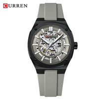 CURREN Watch for Men Automatic Mechanical Original Waterproof Silicone Strap Luminous Business Fashion clock